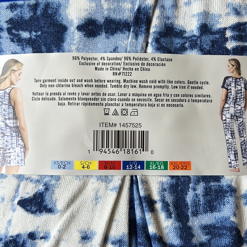 Lucky Brand Women’s 4-Piece Pajama Set Blue - Picture 8 of 8